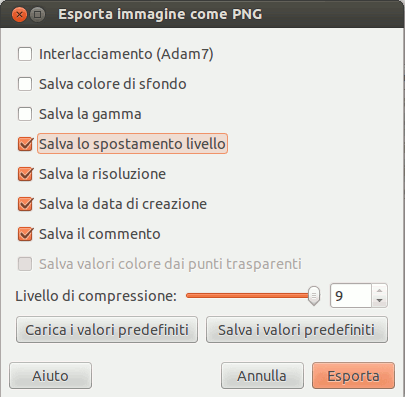 The «Export Image as PNG» dialog
