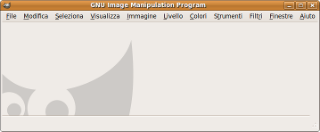 Il nuovo aspetto della finestra immagine di GIMP 2.6