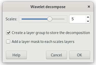 «Wavelet decompose» options