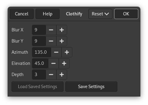 „Clothify“ filter options