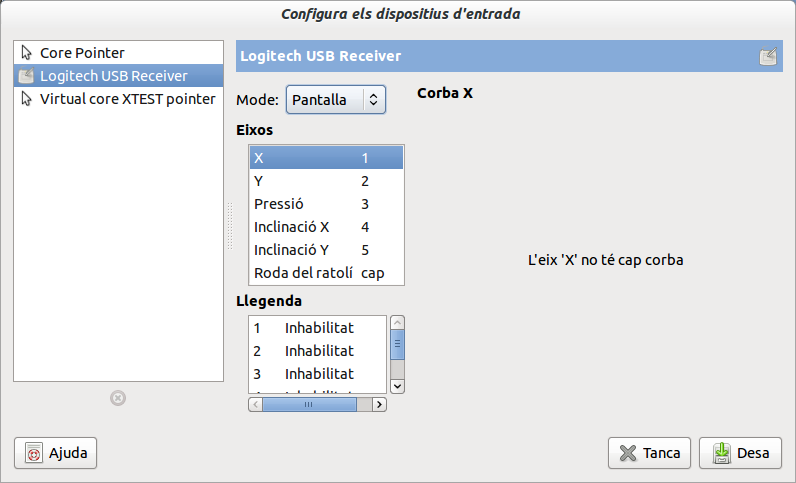 Preferències per a una tauleta