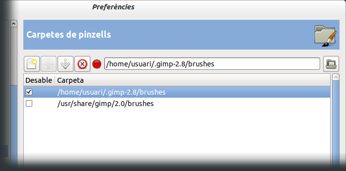 Brush Folders Preferences