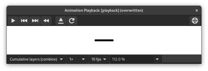 „Playback“ filter options