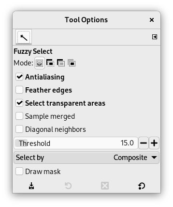 Tool Options Dialog