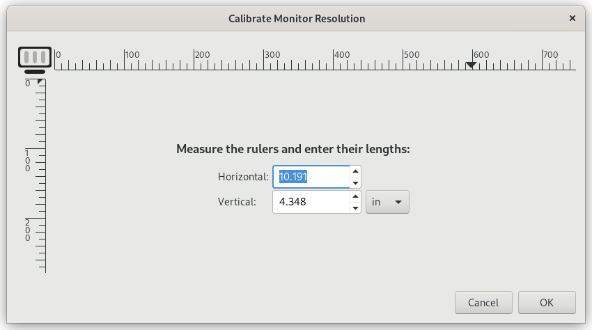 The Calibration dialog