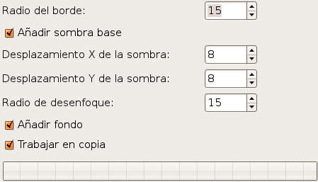 Opciones del filtro “Esquinas redondeadas”