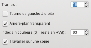 Options du filtre« Globe tournant ».