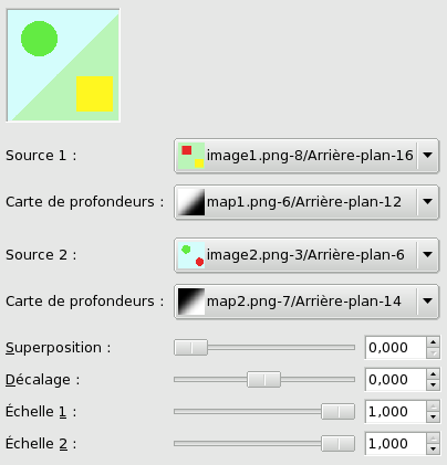 Options Avancées du filtre « Superposer selon la profondeur »