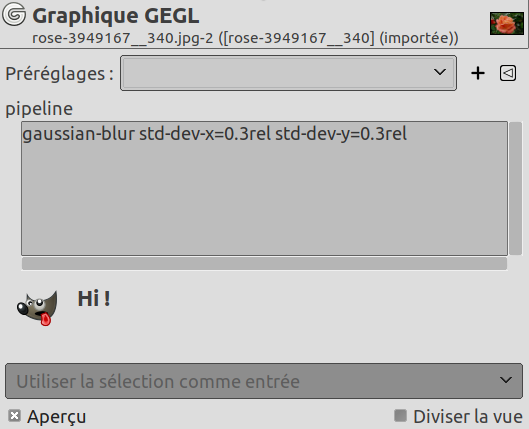 « GEGL Graph » options