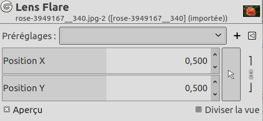 Options du filtre « Effet d’éblouissement »