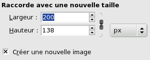 Options du filtre « Raccorder »