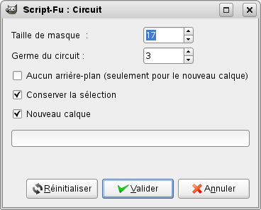 Options du filtre « Circuit »