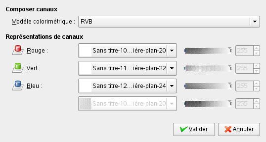 Options de la commande «Composer»