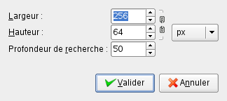 Options du filtre « Palette lissée »