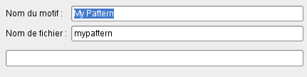 La fenêtre « Nouveau motif »