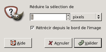 Le dialogue Réduire la sélection
