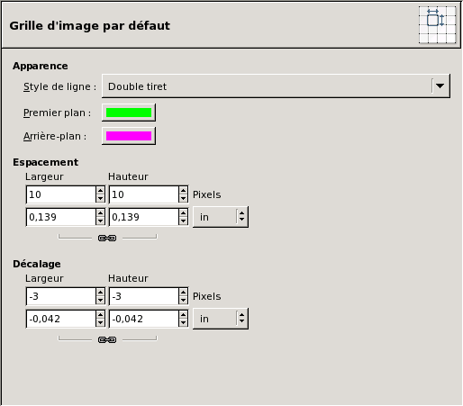 Default Image Grid Preferences