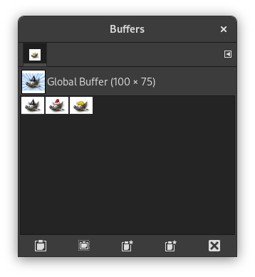 The Buffers dialog (Grid View)