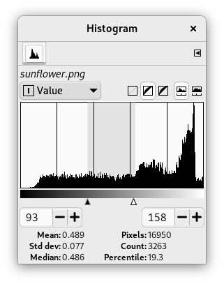 Dialog aspect after range fixing.