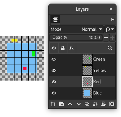 Horizontal and vertical „Snap to grid” alignment