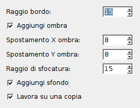 Opzioni di «Arrotonda spigoli»