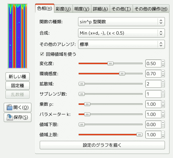 色相タブ