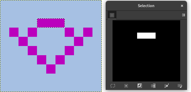 Example for Diagonal Neighbors option applied