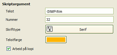 Innstillingane for filteret «dias»