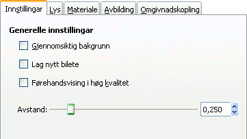 Innstillingane for filteret «Lyseffektar»