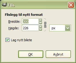 Innstillingane for filteret «Flislegg»