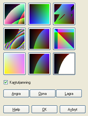 Innstillingane for filteret «Qbist»