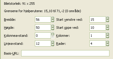 Innstillingane for hjelpelinjene