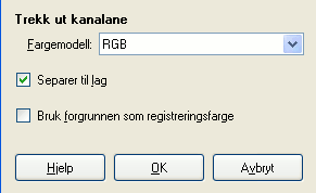 Innstillingane for kommandoen «Separer»