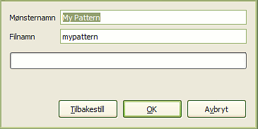 Dialogvindauget for «Nytt mønster»