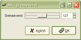 Innstillingane for «Grenseverdi for alfa»