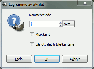 Dialogvindauget «Ramme»