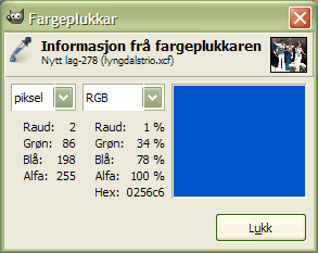 Infovindauget for fargeplukkaren