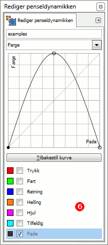 Innstillingar for penseldynamikk