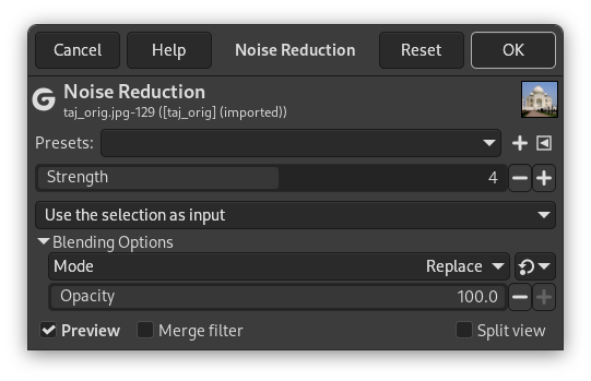 Common Options of GEGL Filters