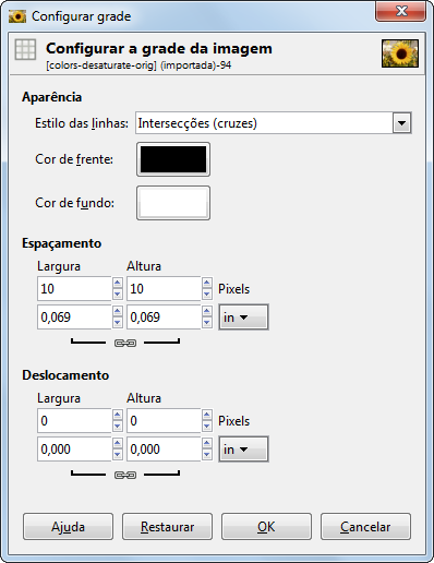 The “Configure Grid” dialog