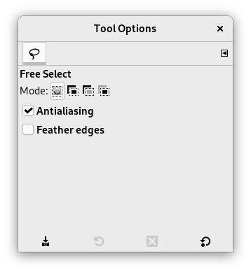 Tool Options Dialog