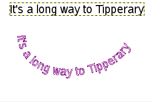 «Text along Path» example