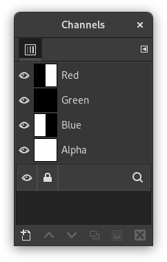 Exemple de canal Alpha : Deux calques transparents