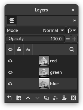 Descomposició a les capes (RGB)
