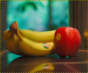 Eksempel på farvesammenligning efter tildeling af en profil