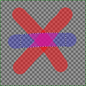 Illustration af Gennemskær masker med markering