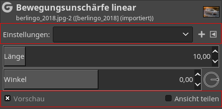 Common Options of GEGL Filters