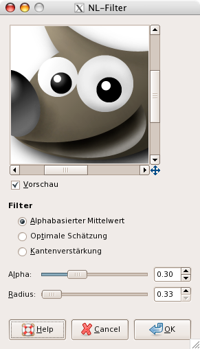Eigenschaften für das »NL-Filter«