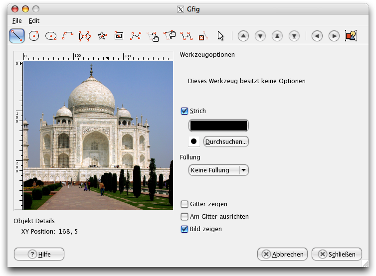 Eigenschaften für das Filter „Gfig“