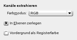 Eigenschaften für den Befehl »Zerlegen«